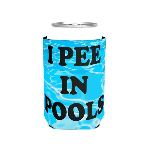 FUNNY TRUCKER HATS I Pee In Pools Can Sleeve Funny Can Cooler Coolie - Gag Gift - White Elephant Gift - Beer Can Holder Sleeve - Soda Beer Caddie - Party