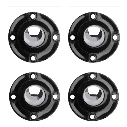 PlusRoc 4 Pack Anti-Rust Wheels Stainless Steel Self Adhesive Caster Wheels for Mop Bucket, Load Capacity 28LBS Per Wheel for Furniture