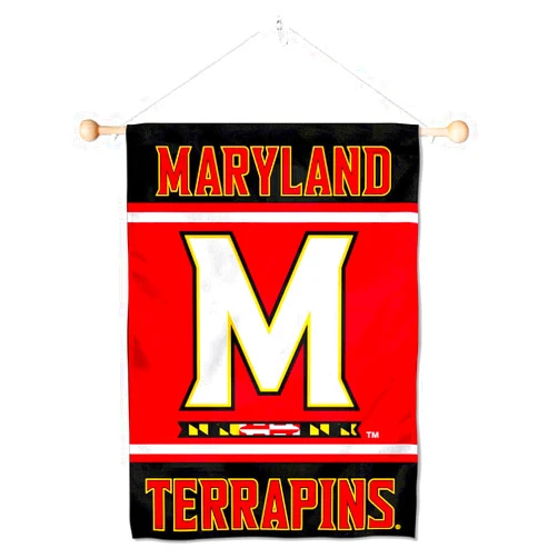 College Flags & Banners Co. Maryland Terrapins Window Wall Banner Hanging Flag with Suction Cup