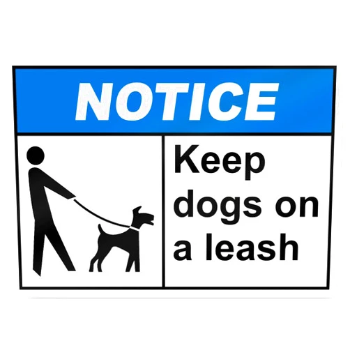 SignsToYou.com Keep Dogs On A Leash Notice Sign - 14