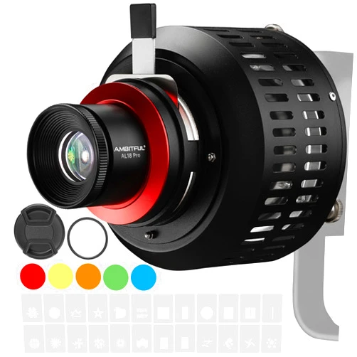 AMBITFUL AL-18 Pro Bowens Mount Conical Snoot Kit with 50mm Lens,Video Artist Modelling Shape Light Studio use for LED Video Light/Continuous Output Light