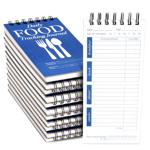 Juvale 12-Pack Food Journal for Weight Loss Bulk, 4x8 inches Daily Food Log Tracker Diary with Breakfast, Lunch, Dinner, Water, Calorie, and Snack Sections for Men, Women