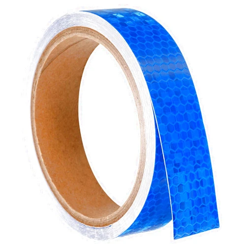 PATIKIL Reflective Tape, 1 Roll 15 Ft x 1-inch Waterproof Adhesive High Visibility Caution Warning Safety Tape Reflector for Trucks Trailers Cars, Blue