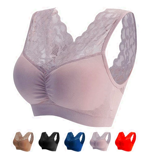 Xiteluo Lami Bra, Lami Bra - Push up Comfort Super Elastic Breathable Lace Wireless Bra, Women's Push Up Bra
