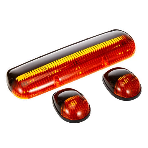 Pacer Performance 20-240 Hi-Five Amber Chevy Style Cab Roof Light Kit, (Pack of 3)
