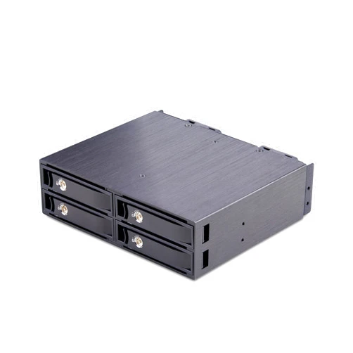 StarTech.com 4-Bay Backplane for U.2 Drives, Fits in a 5.25inch Bay, Mobile Rack Enclosure for 2.5inch U.2 (SFF-8639) NVMe SSDs, Includes Mini-SAS HD Cables/Removeable Trays (4U2525-SAS-BACKPLANE)