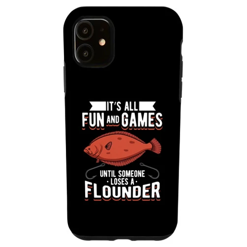 Summer Flounder Fishing Lover Clothing & Co. iPhone 11 Fluke Fishing Design For Fisherman - Loses A Flounder Case