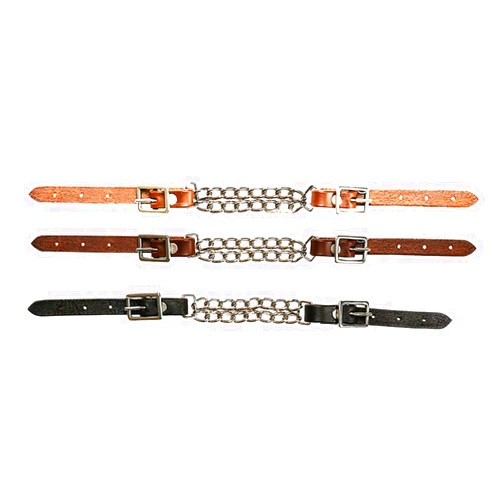 Showman Argentina Cow Leather Double Chain Curb Strap