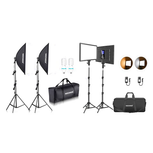 NEEWER 700W Equivalent Softbox Lighting Kit with 13