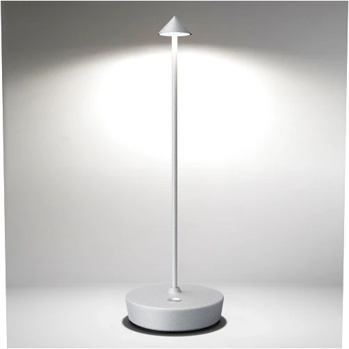 SHANGCAI Cordless Table Lamps Rechargeable - 6000mAh Battery Operated LED Desk Lamp Outdoor Waterproof Portable Touch Dimmable Table Lights for Patio Restaurant Dining Home Light Gray