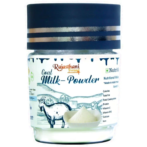 Rajasthani Swaad Goat Milk Powder | Freeze Dried Homemade Natural Grass Fed Goat Milk Powder | Substitute For Liquid Milk | Jar Of 150 Grams