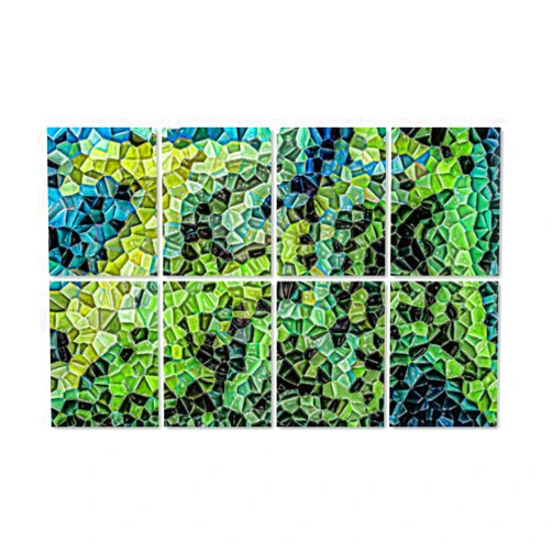 AT5ZR4PD 8 Pack Acoustic Panels Green abstract nature low marble plastic stony mosaic tiles texture Acoustical Soundproof Wall Panels Sound Absorbing Panel Reduce Room Echo Reverberation Acoustic Treatment