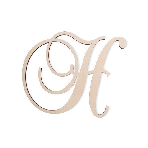 Jess and Jessica Wooden Letters by Jess and Jessica | Wooden Letters for Wall Decor | Wooden Letters to Decorate Wall | Cursive Wooden Letters | Laser Cut Wood Letters Decor for DIY | 10