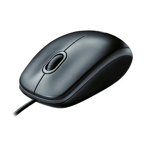 Logitech B100 Wired Mouse for Computer and Laptop, USB Corded Mouse, Right or Left Hand Use - Black