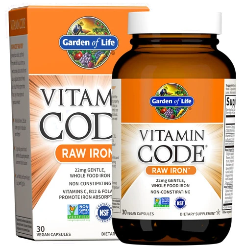 Garden of Life Vitamin Code Raw Iron 30ct Capsules