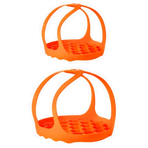 DOITOOL 2pcs Silicone Steamer Basket Silicone Sling Lifter Silicone Bakeware Sling Silicone Pot Lifter Silicone Cooker Slings Egg Steamer Rack Cooking Accessories Steamed Egg Rack