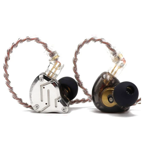 Linsoul KZ ZS10 Pro, 4BA+1DD 5 Driver in Ear Monitor, HiFi Wired Earbuds, Gaming Earbuds, Hybrid IEM Earphones with Stainless Steel Faceplate, Detachable Cable for Musician(with Mic, Black)