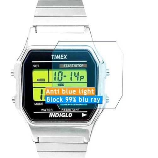 Compatible with Classic Digital TIMEX 80 T78587 T78677 TW2U84000 Vaxson 3-Pack Anti Blue Light Screen Protector, compatible with Classic Digital TIMEX 80 T78587 T78677 TW2U84000 TPU Film Protectors Sticker [ Not Tempered Glass ]