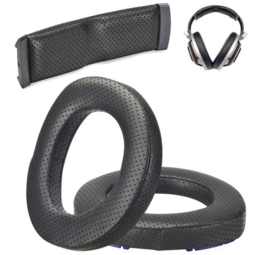 AHG Accessory House Global AHG Premium HD 8XX / HD 800S / HD 800 Ear Pads Cushions and Headband Compatible with Sennheiser HD800 / Sennheiser HD800S and Drop HD 8XX Headphones. Perforated Sheepskin/High-Density Foam/Durable