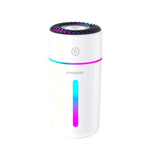 YUNLOVXEE Portable Mini Humidifier for Bedroom - 350ml Small Humidifier with 7 Color Night Lights, Super Quiet, 2 Mist Modes, USB Personal Humidifier for Bedroom Desk Office Travel Car Plants Women Kids (White)