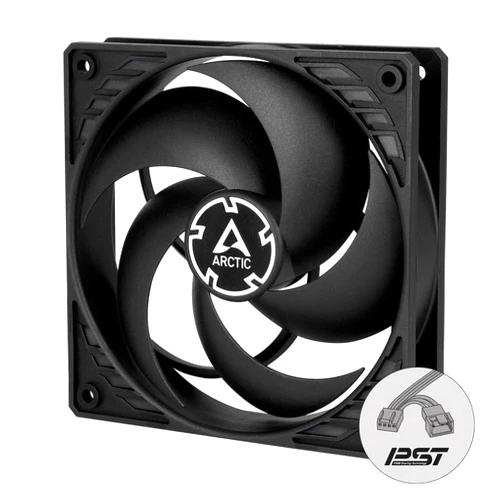 ARCTIC P12 PWM PST CO - PC Fan, 120mm Case Fan, PWM Sharing Technology (PST), Pressure-optimised, Dual Ball Bearing for Continuous Operation, Computer, 200–1800 RPM (0 RPM <5%)