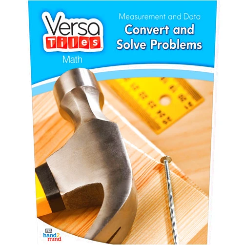 Versa Tiles hand2mind VersaTiles Math Books Grade 4 (Measurement and Data: Convert and Solve Problems)