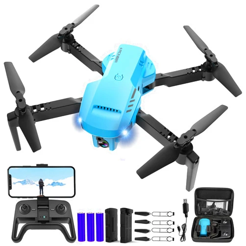 RADCLO Mini Drone with Camera - 1080P HD FPV Foldable Drone with Carrying Case, 2 Batteries,90° Adjustable Lens, One Key Take Off/Land, Altitude Hold, 360° Flip, Gifts Drones for Kids and Adults