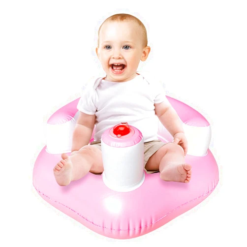 ZHUYNXIR Inflatable Seat for Babies 3 Months, Infant Support Seat Summer Toddler Chair for Sitting Up, Baby Shower Chair Floor Seater Pink