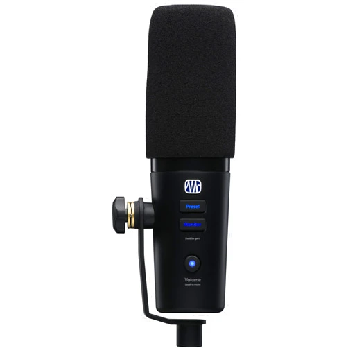 PreSonus Revelator Dynamic USB Microphone for recording, podcasts, and streaming with onboard effects and easy-to-use presets plus a built-in mixer and Studio One DAW Recording Software