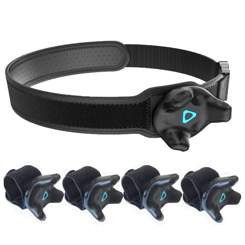 JLD VR Tracker Belt for HTC Vive System Puck - Adjustable Strap Waist and Full-Body Tracking in Virtual Reality（1x 4X Wrist Strap）, black, 47.6 in,Wrist 10.6