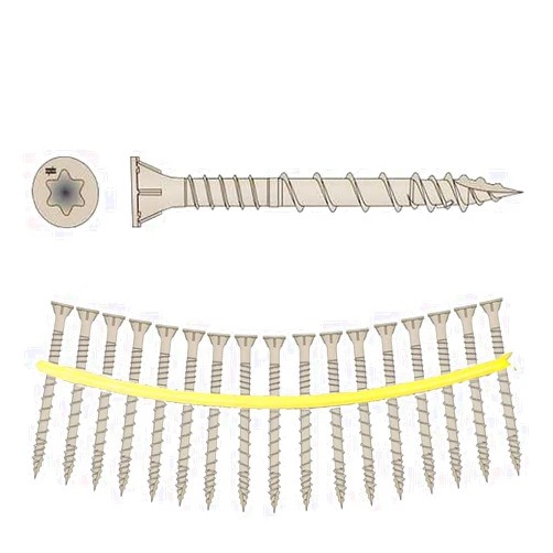 Simpson Strong-Tie - Deck-Drive DSV Wood Screw (Collated) #10 x 2 in. T25 6-Lobe, Tan (1500-Qty)