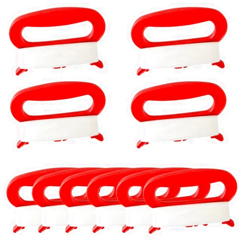 Wangzzniu 10 Pack Kite String Handle with 98ft Line Red Mini Kite Spool Kite Flying Accessories Kite String Spool for Kids and Adults(L, Width: 11.5CM/4.53 inch)