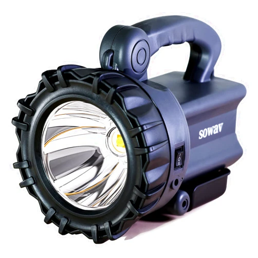 Sowav Rechargeable Spotlight, Super Bright Flashlights High Lumens, LED Searchlight with Handle, IPX4 Waterproof Spot Lights for Home Security, Camping, Boat, Hunting, Emergency Power Outage