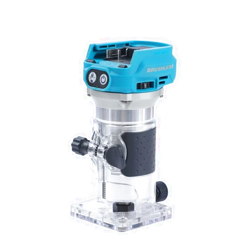 KATSU Tools KATSU FIT-BAT 18V/21V Brushless Cordless Trimmer Wood Cutter Router with Trim Base, 3 Mandrels Collets 1/4