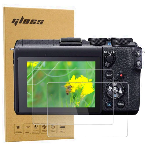 Macolink Screen Protector for Canon EOS M6 / M6 Mark II / M100 M50 (KISS M) / Panasonic Lumix DMC-GX8 Anti-Scratches Tempered Glass Protective Film (2 Pack)