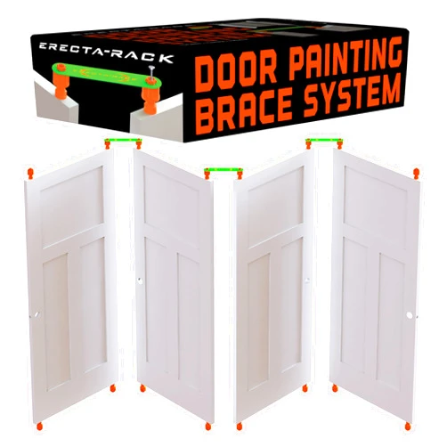 Erecta-Rack Door Painting Stand For Up to 10 Full-Size Doors, Vertically Prep, Spray, Paint & Dry Multiple Doors on Both Sides, Secure Door Holder for Painting