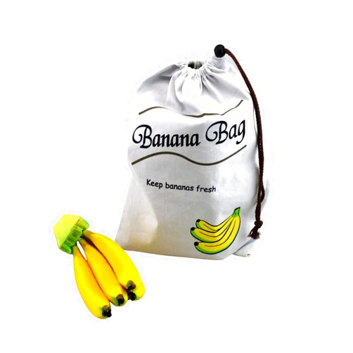Dependable Industries inc. Essentials Banana Storage Drawstring Bag With Side Zipper Keeps Them Fresher Longer