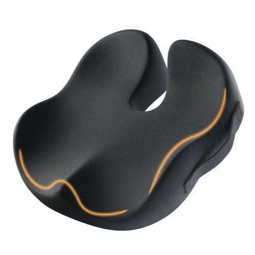 ProtoArc Seat Cushion for Tailbone Pain Relief, Office Chair Cushion, Coccyx Cushion, Ergonomic Memory Foam Seat Cushion for Home, Car, Pressure Relief Pad for Hip, Coccyx, All Day Comfort - Black