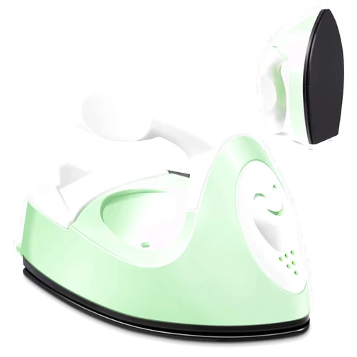 Honoson Mini Craft Iron Mini Heat Press Small Iron 3.93 x 2.36 x 2.76 in Portable Handy Tiny Flatiron with Charging Base Accessory for Fuse Bead Patch DIY Heat Transfer Vinyl(Light Green)