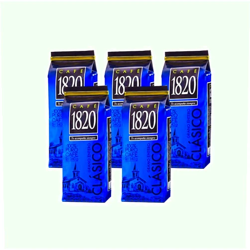 Cafe 1820 Classic - Costa Rica Whole Bean Coffee 12 Oz - 340 Grams - 5 Pack