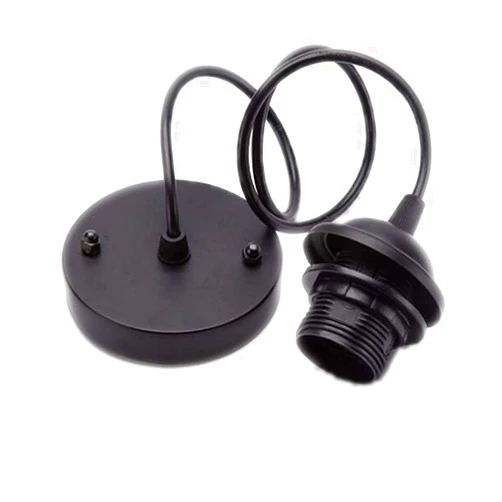 KuLio Ceiling Rose Pendant With Lamp Holder fitting Accessories Kit Set For E26/E27 Screw-type Bulb Light (Pack of 1)