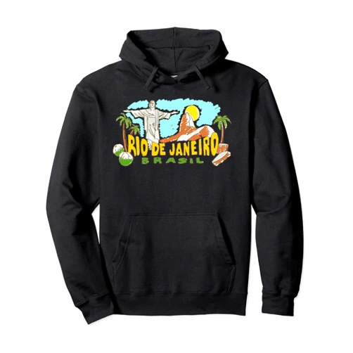 Rio De Janeiro Gifts - click to show more designs! Rio De Janeiro Sun Palm Christ the Redeemer Pullover Hoodie