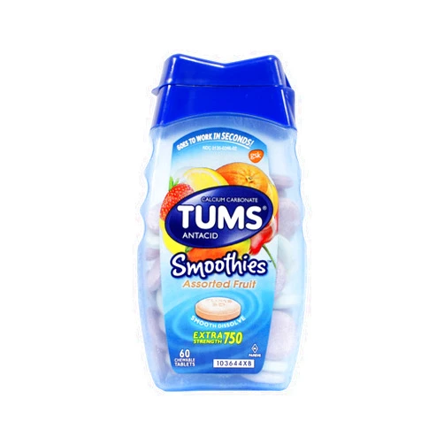 TUMS SMOOTHIES ASST FRUT 60TB by SMITHKLINE BEECHAM ***