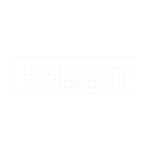 Schluter Rectangular Shelf for Prefabricated Kerdi Board SN/-SNLT Niches - 4mm Thick, Floral Design, Aluminum Material, Matte White Finish - SNS1D5MBW