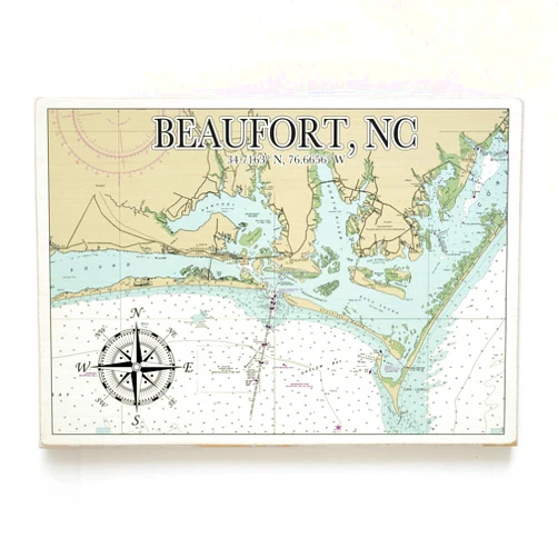 MapMom Beaufort, NC Wood Map Plank Wall Art | 11