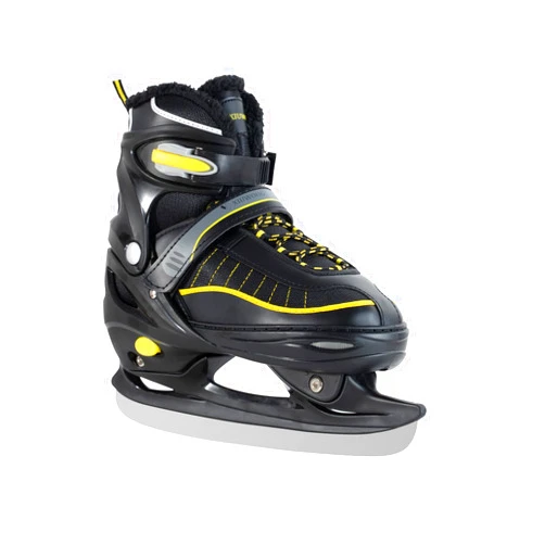 CCUNSZI Ice Skates,Adjustable ice Skates for Men Women and Kids,Stainless Steel Ice Skates,Quick Lacing System & Push-Lock Buckle,Adjustable 4 Size