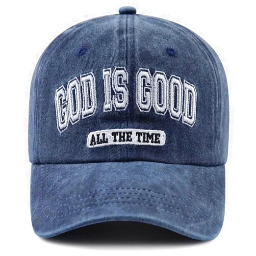 VIPCapz God is Good All The Time Hat for Men Women, Funny Adjustable Cotton Embroidered Jesus Christian Faith Baseball Cap