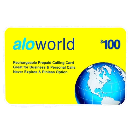 Alo World Phone Card for International & Domestic Calls, Prepaid Calling Card for Any Phones & Payphones | $100 USD