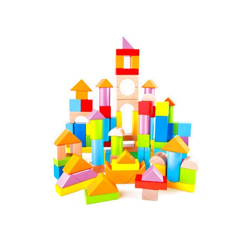 Hape E8247 HAP-E8247 Wonderful Beech Blocks, Multicolor