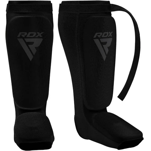 RDX Shin Guards Kickboxing Muay Thai, SATRA Approved, MMA Leg Instep Protection Pads, Sparring Training Martial Arts Boxing, Elasticated Padded Protector, Karate BJJ Taekwondo Gear, Men Women